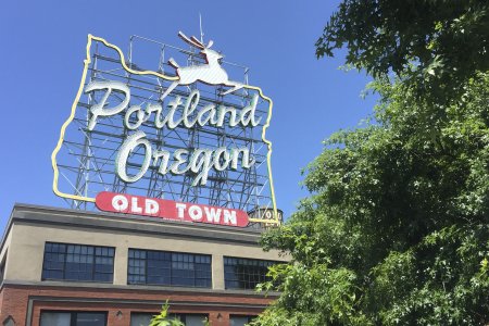 Het bekende Portland Oregon bord